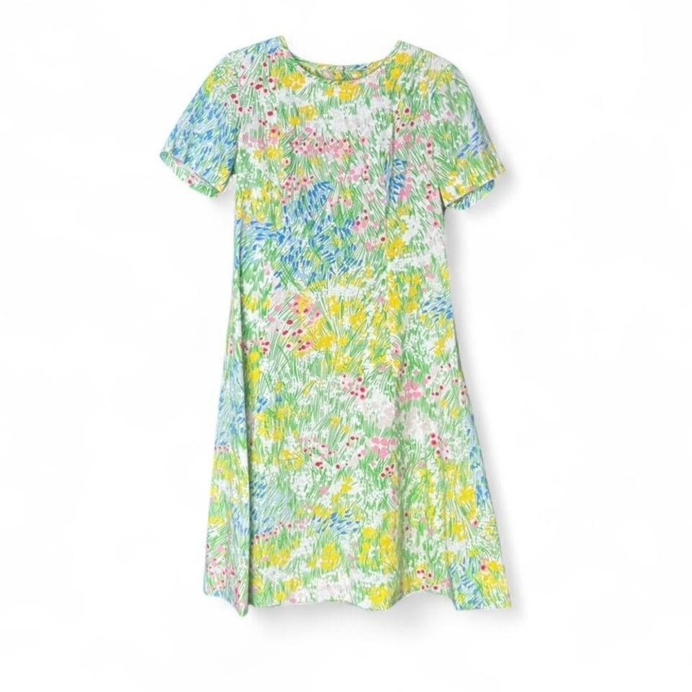 Vintage 1950s Floral Midi Dress‎ Women's Size Large Harmony Bret Devin A Line